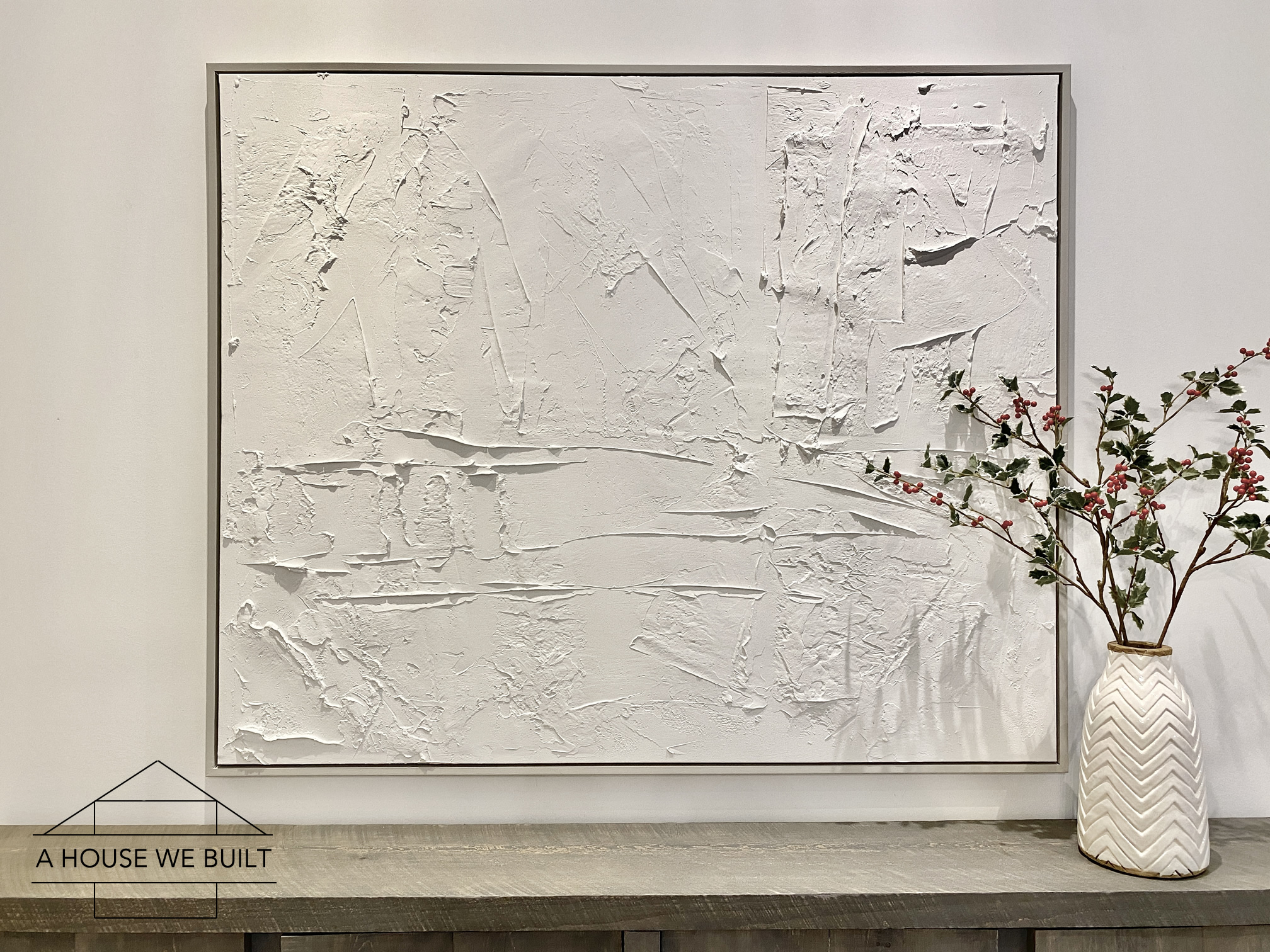 Plaster Coated Concrete Wall Texture A Horizontal Blank Canvas